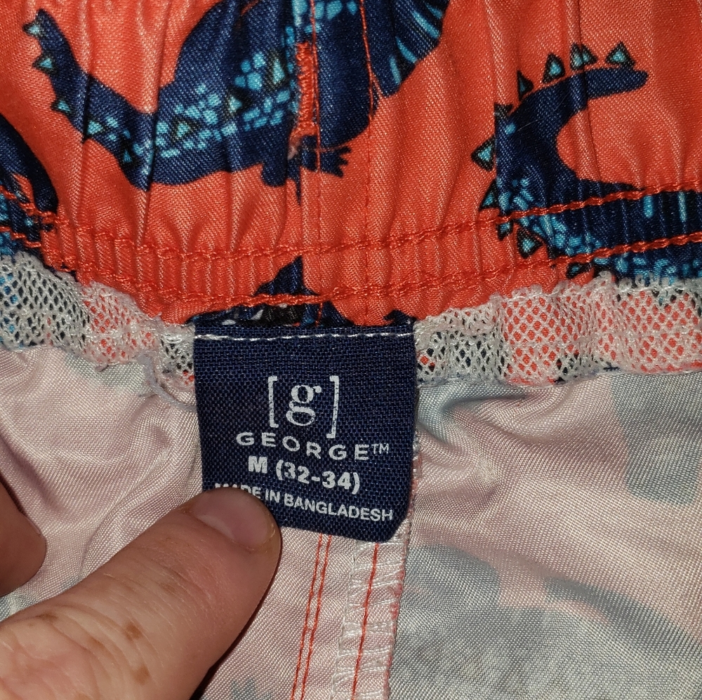 George orange and blue draw string swimming short  Size mediums  All Orders ship - Picture 7 of 8